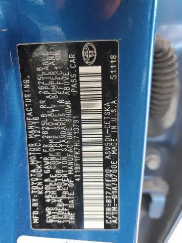 2017 TOYOTA CAMRY LE