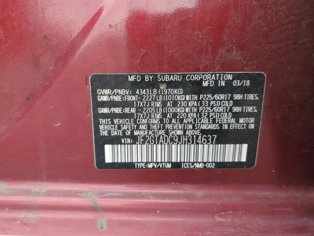 2018 SUBARU CROSSTREK PREMIUM  