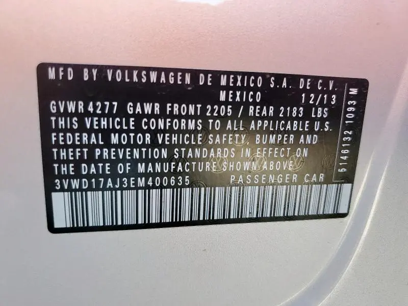 2014 VOLKSWAGEN JETTA SE  