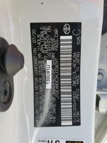 2021 TOYOTA COROLLA LE  