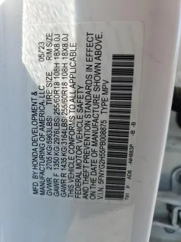 2023 HONDA PILOT EXL  