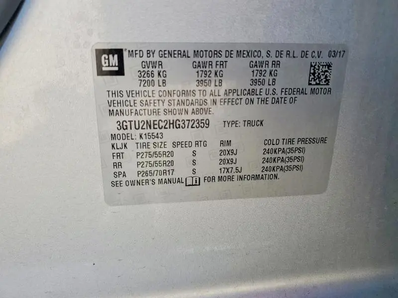 2017 GMC SIERRA K1500 SLT  