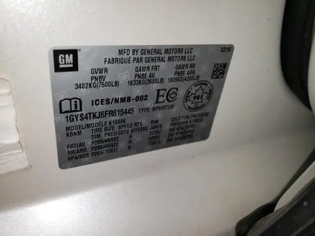 2015 CADILLAC ESCALADE ESV PREMIUM  