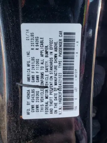 2014 HONDA ACCORD EXL