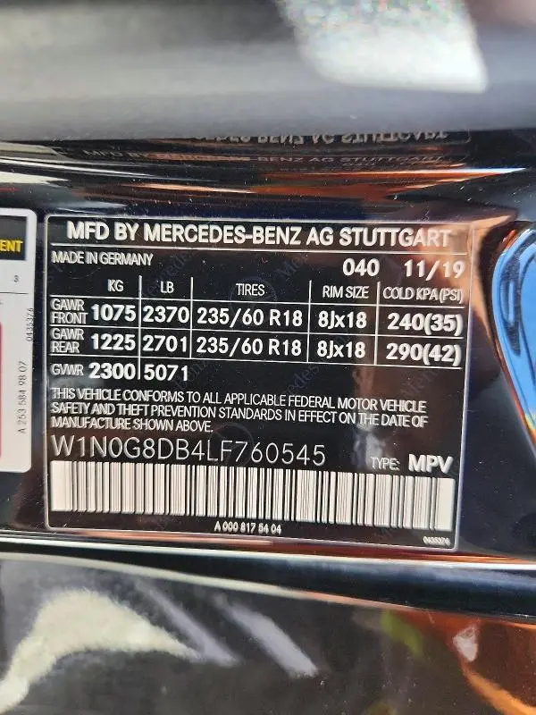 2020 MERCEDES-BENZ GLC 300  