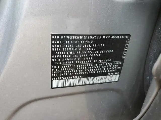 2019 VOLKSWAGEN TIGUAN SE