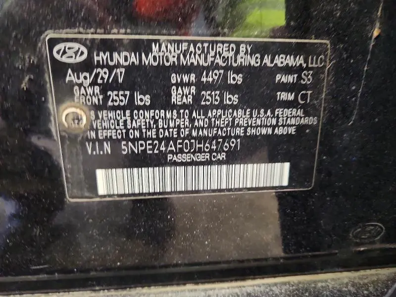 2018 HYUNDAI SONATA SE  