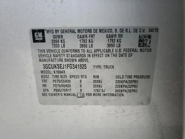 2015 CHEVROLET SILVERADO K1500 LTZ  