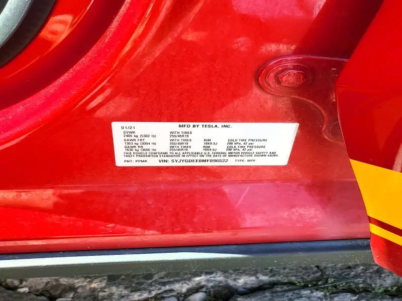 2021 TESLA MODEL Y   