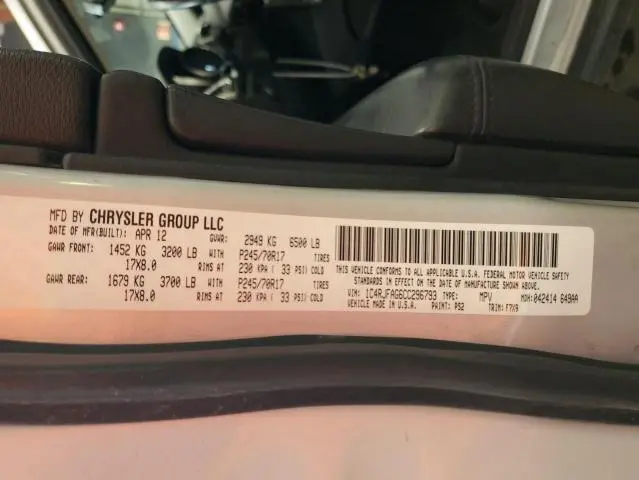 2012 JEEP GRAND CHEROKEE LAREDO