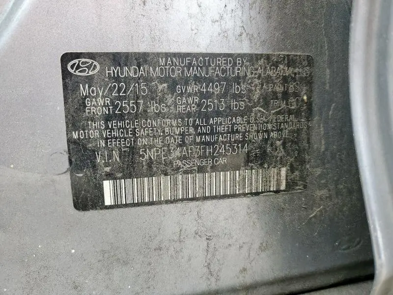 2015 HYUNDAI SONATA SPORT  