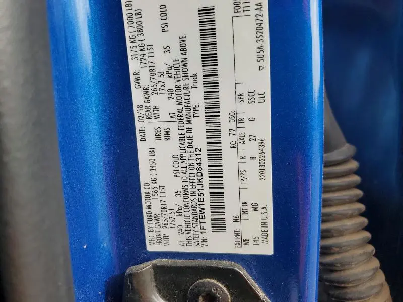 2018 FORD F150 SUPERCREW  