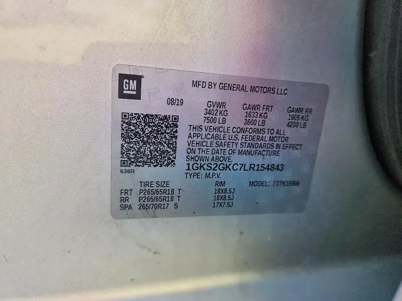 2020 GMC YUKON XL K1500 SLT  