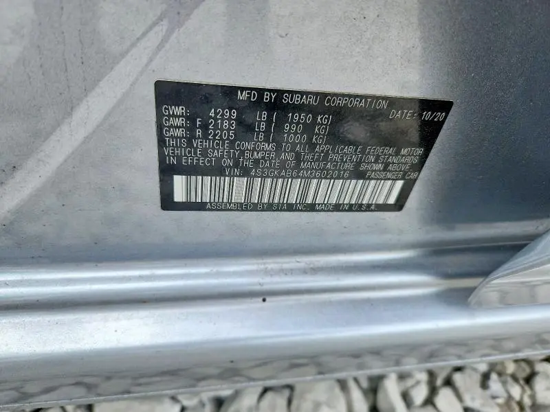 2021 SUBARU IMPREZA   