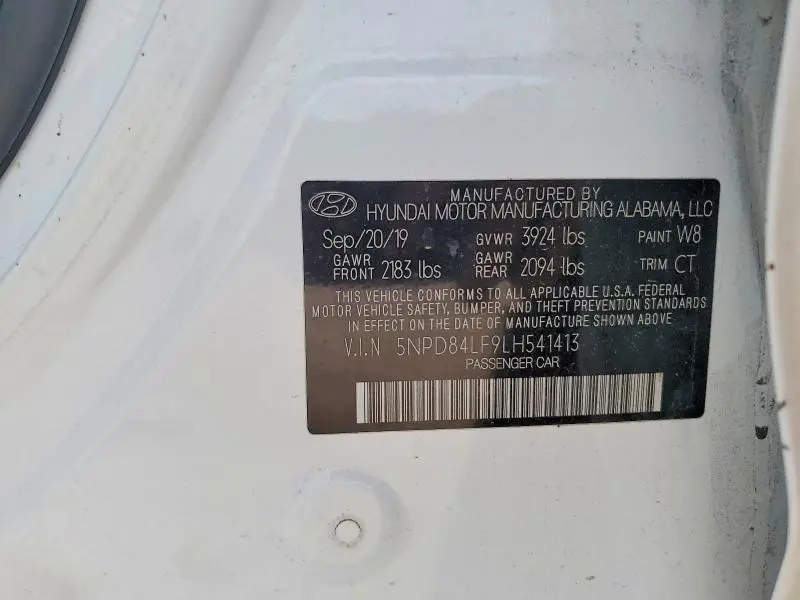 2020 HYUNDAI ELANTRA SEL  