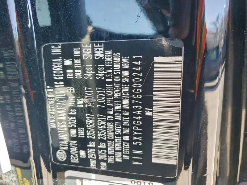 2016 KIA SORENTO LX  