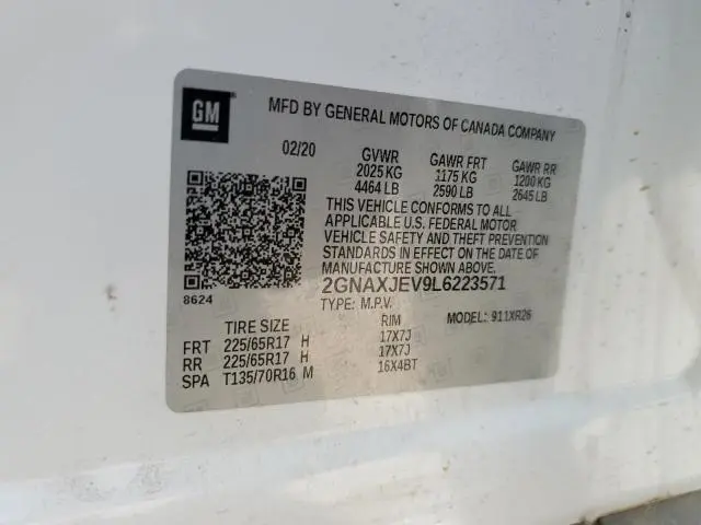 2020 CHEVROLET EQUINOX LT  
