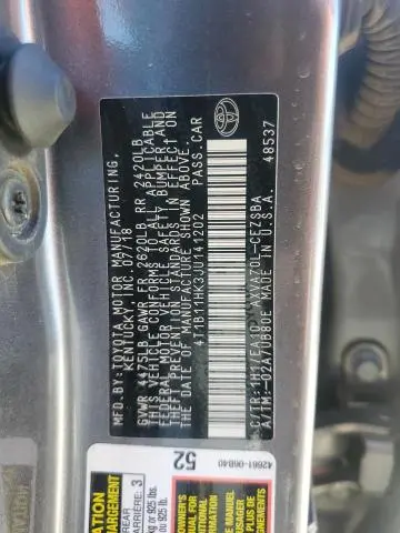 2018 TOYOTA CAMRY L