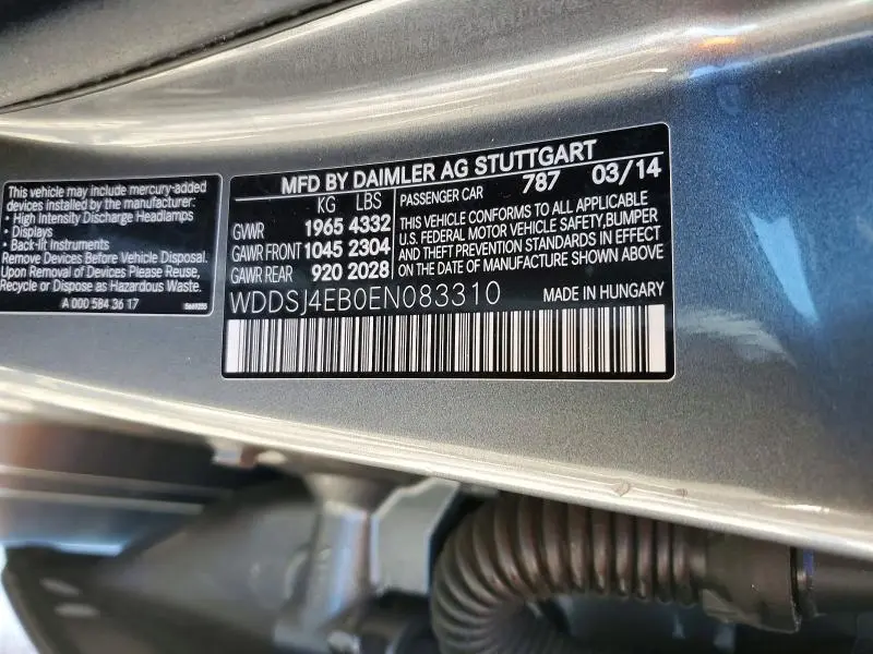 2014 MERCEDES-BENZ CLA 250  