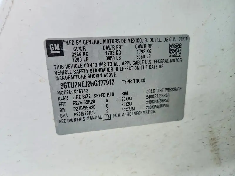 2017 GMC SIERRA K1500 SLT  