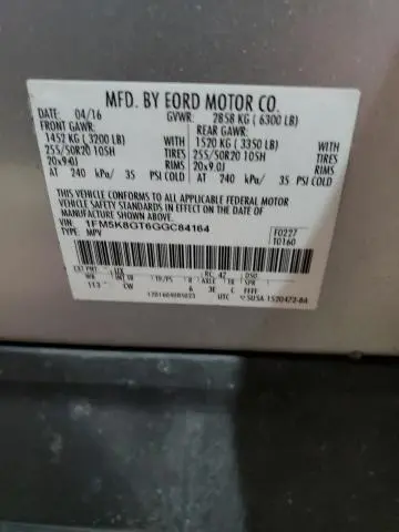 2016 FORD EXPLORER SPORT  