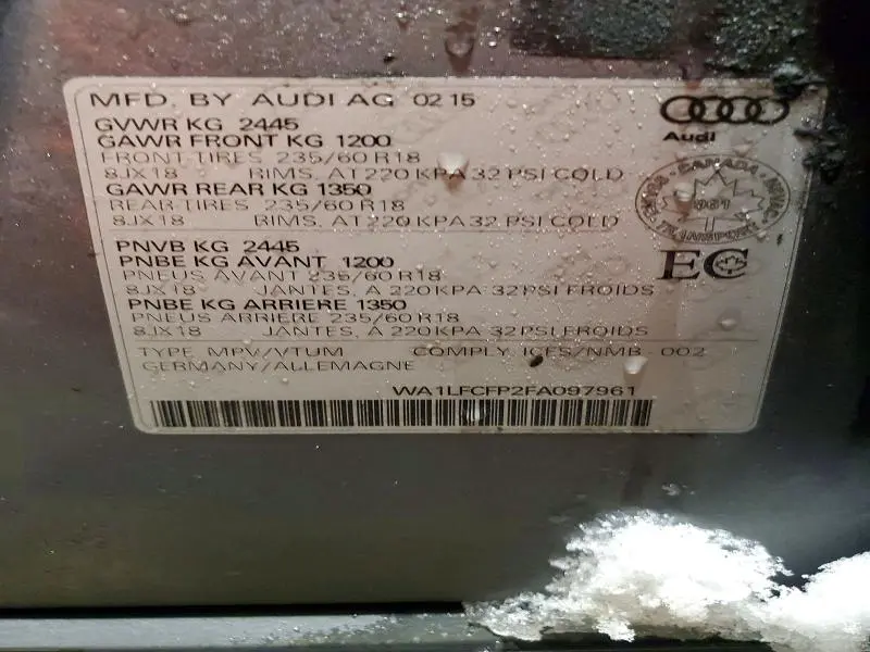 2015 AUDI Q5 PREMIUM PLUS  