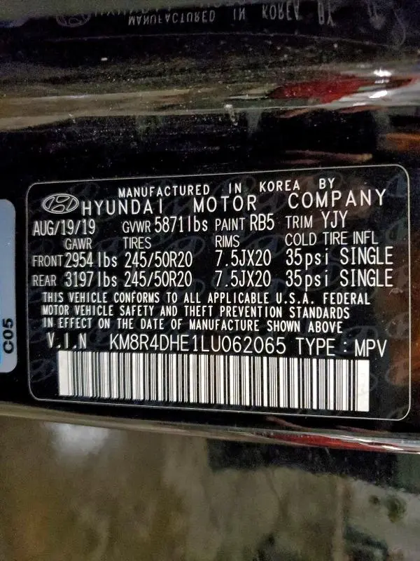 2020 HYUNDAI PALISADE SEL  