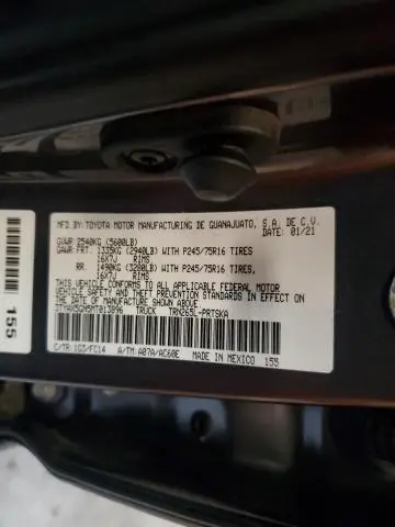 2021 TOYOTA TACOMA DOUBLE CAB  