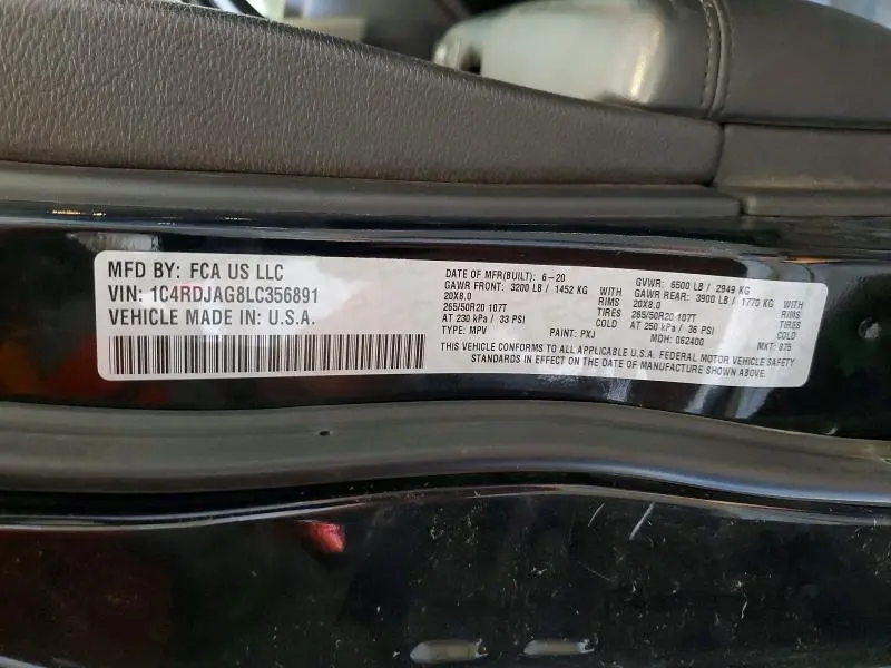 2020 DODGE DURANGO SXT  