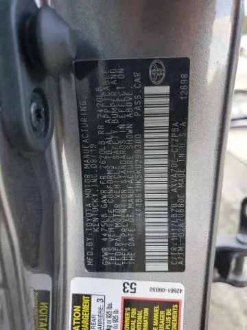 2019 TOYOTA CAMRY XSE  