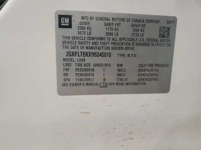 2017 GMC TERRAIN SLE  