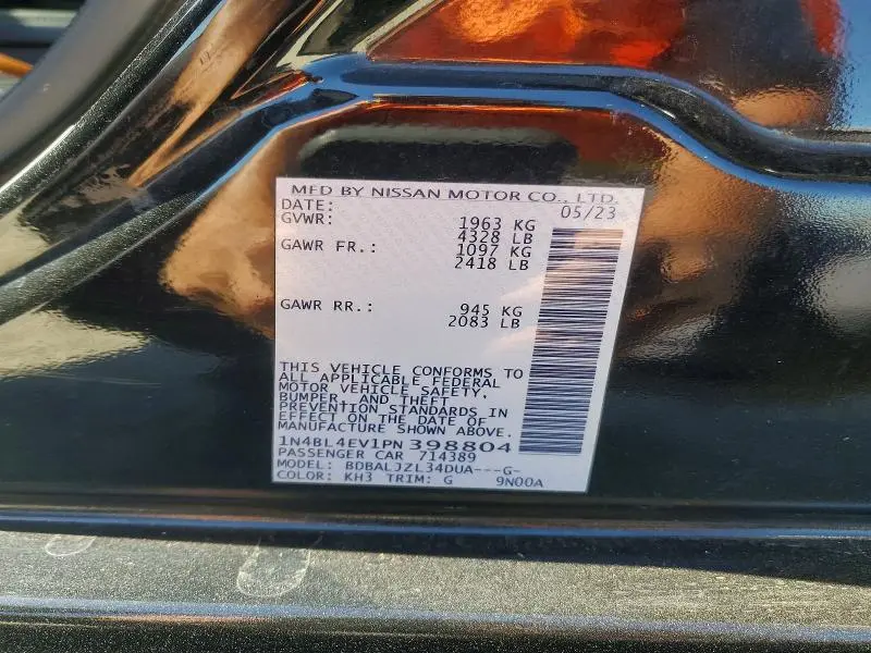 2023 NISSAN ALTIMA SL  
