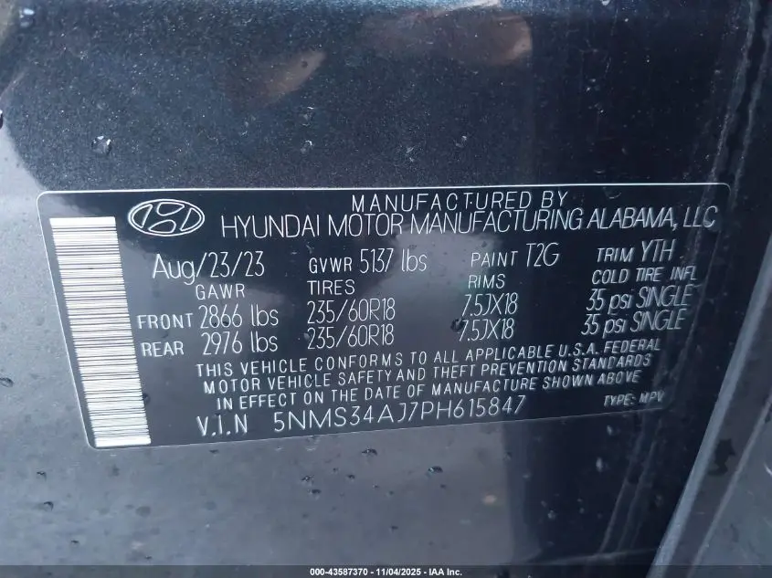 2023 HYUNDAI SANTA FE SEL