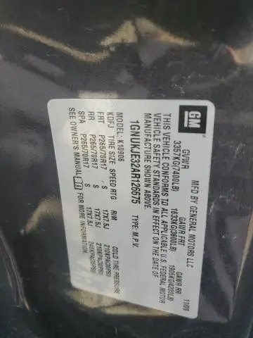 2010 CHEVROLET SUBURBAN K1500 LT  