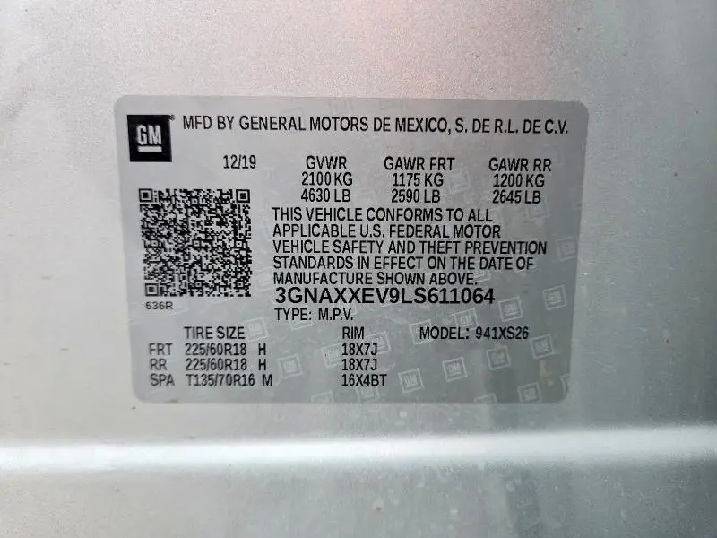 2020 CHEVROLET EQUINOX PREMIER  