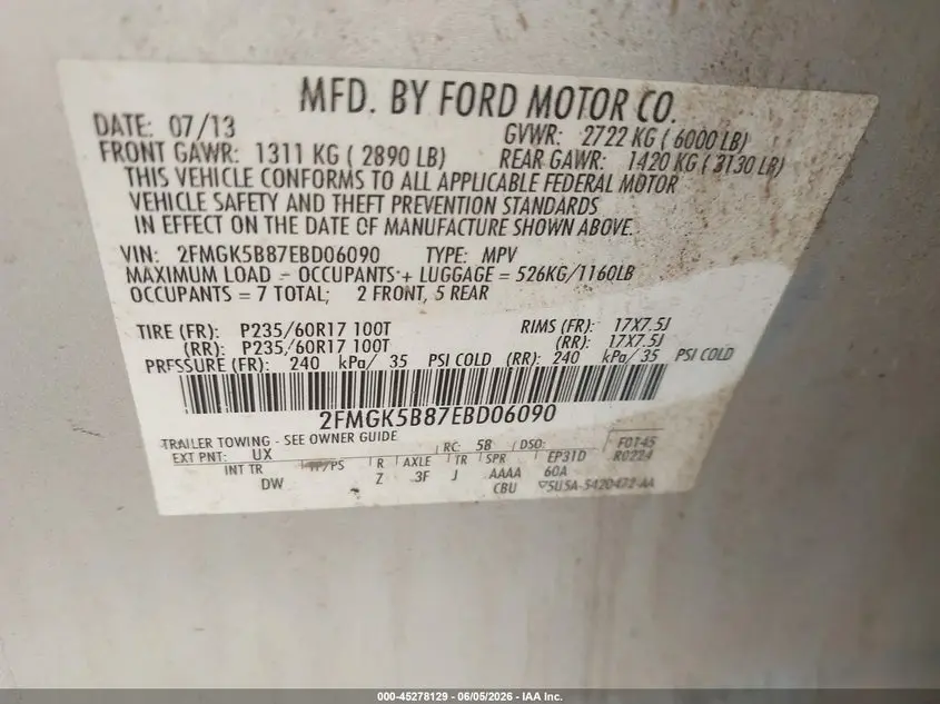 2014 FORD FLEX SE