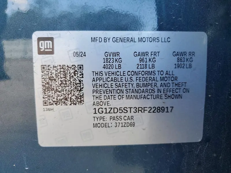 2024 CHEVROLET MALIBU LT  