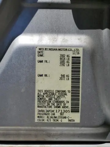 2017 NISSAN ALTIMA 3.5SL  