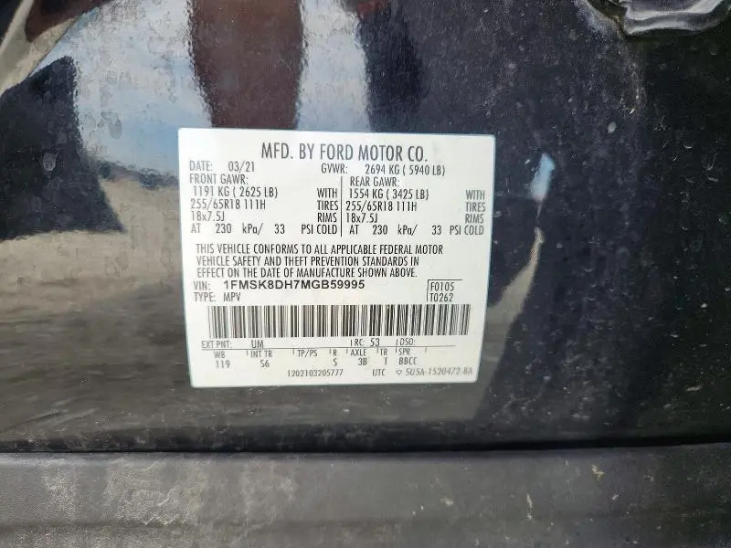 2021 FORD EXPLORER XLT  