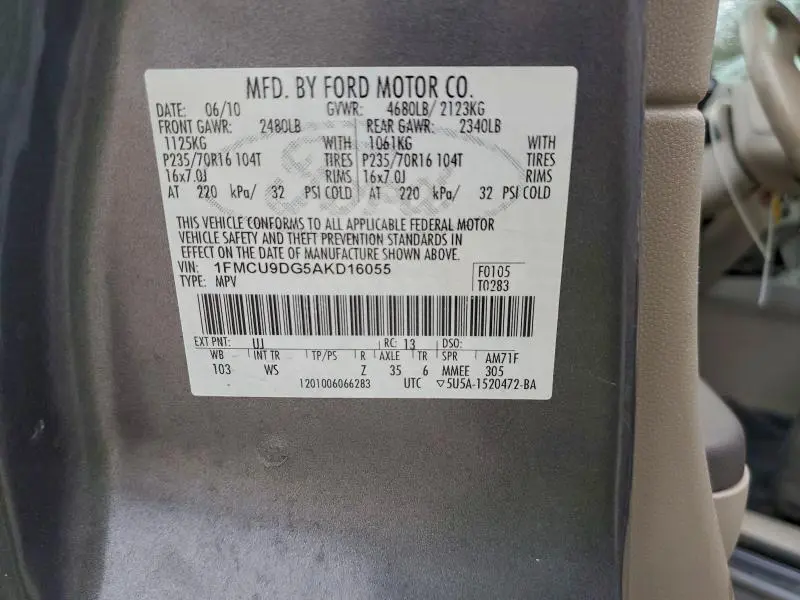 2010 FORD ESCAPE XLT  