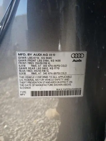 2010 AUDI Q7 PREMIUM PLUS  