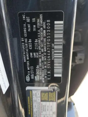 2015 KIA OPTIMA EX