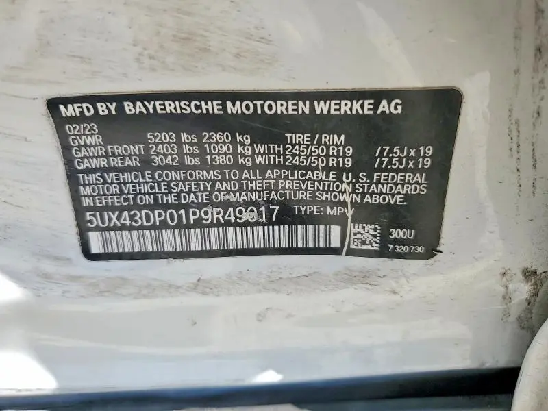 2023 BMW X3 SDRIVE30I  