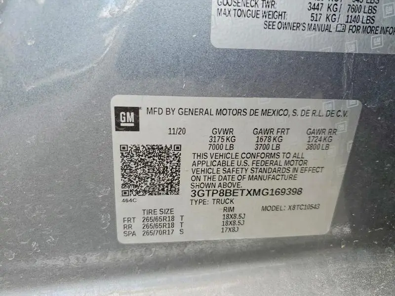 2021 GMC SIERRA C1500 SLE  