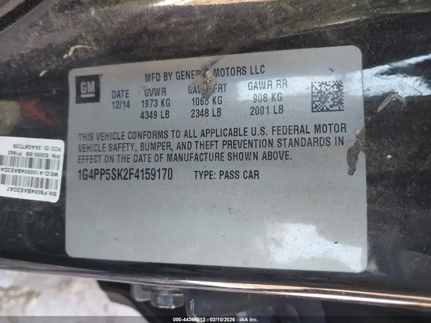 2015 BUICK VERANO  
