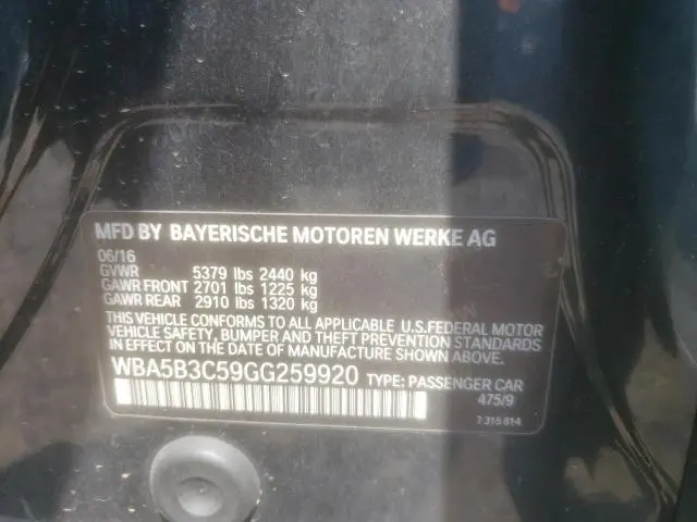 2016 BMW 535 XI  