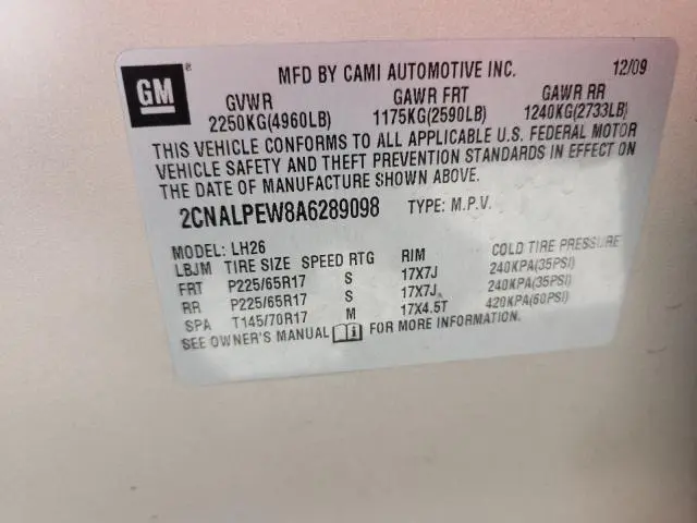 2010 CHEVROLET EQUINOX LT  