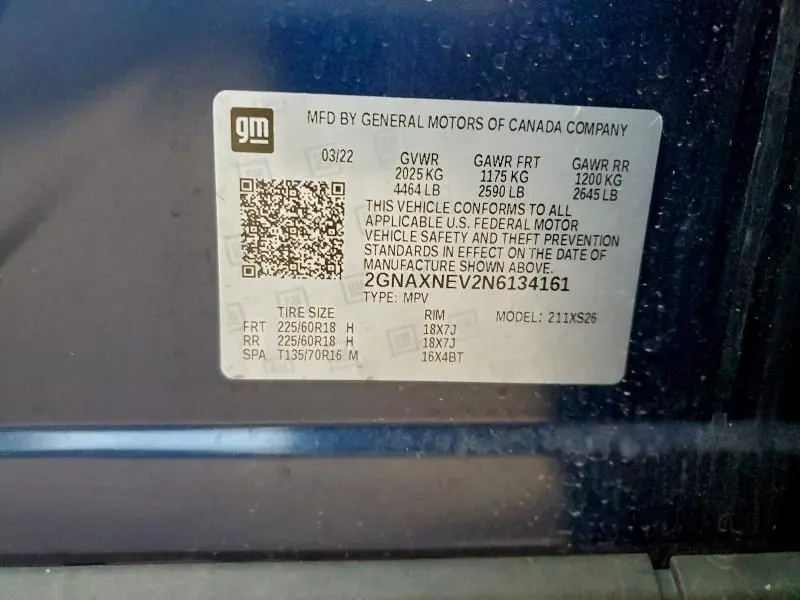 2022 CHEVROLET EQUINOX PREMIER  