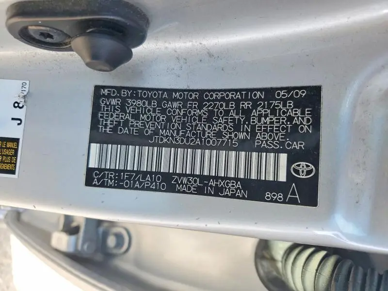 2010 TOYOTA PRIUS IV  