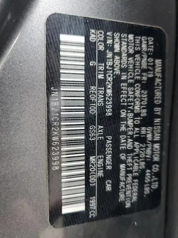 2019 NISSAN ROGUE SPORT S  